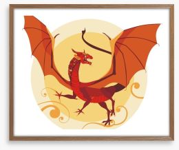 Knights and Dragons Framed Art Print 13891479