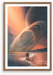 Saturn shores Framed Art Print 139160139