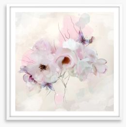 Petals in pastel Framed Art Print 139602145
