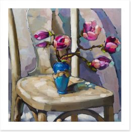 Magnolia on the chair Art Print 139969686