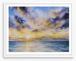Stormy sunset Framed Art Print 140383528