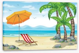 Beach House Stretched Canvas 141195390