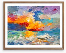 Sunset seascape Framed Art Print 141271349