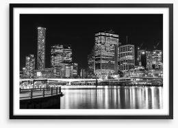 South Brisbane shimmer Framed Art Print 142240203