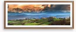 Meadows to mountains Framed Art Print 142522969