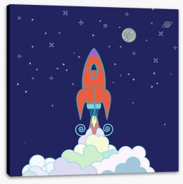 Rockets and Robots Stretched Canvas 143954546