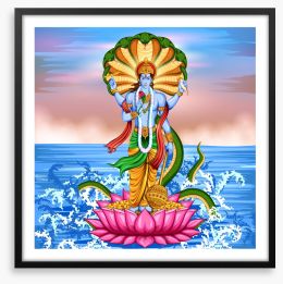 Blessings from Lord Vishnu Framed Art Print 145422703