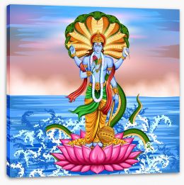 Blessings from Lord Vishnu Stretched Canvas 145422703