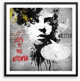Love is the answer Framed Art Print 146641781