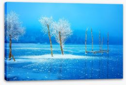 The frozen lake Stretched Canvas 146987950