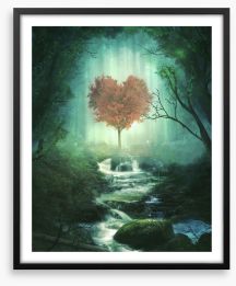 Heart tree glade Framed Art Print 151930000