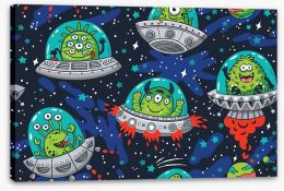 Rockets and Robots Stretched Canvas 152890630