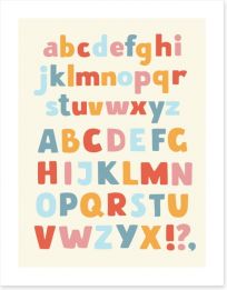 Alphabet and Numbers Art Print 153004120