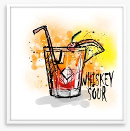 Whiskey sour Framed Art Print 154200499