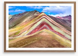 Rainbow mountain ridge Framed Art Print 154385620