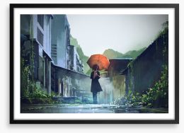 Waiting in the alley Framed Art Print 158405745