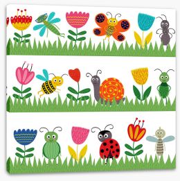 Happy Critters Stretched Canvas 161498373