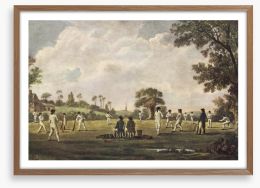 Cricket on the green Framed Art Print 162313279