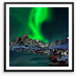 Arctic aurora Framed Art Print 162649697