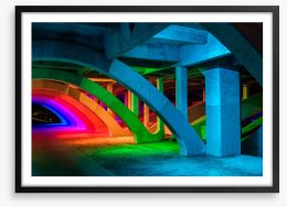 Underpass rainbow Framed Art Print 163334121