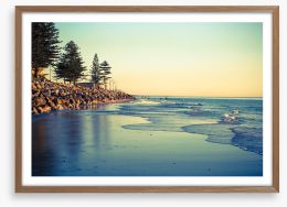 Glenelg beach sundown Framed Art Print 163998086
