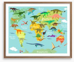 Dinosaurs of the world Framed Art Print 164324190