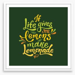 Make lemonade Framed Art Print 164344029