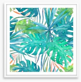Soft palm leaves Framed Art Print 164532152