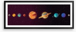 Planet panorama Framed Art Print 165132796