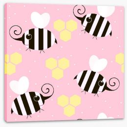 Happy Critters Stretched Canvas 166515965