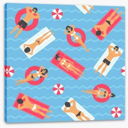 Beach House Stretched Canvas 166965946