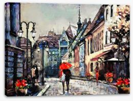 Umbrellas in Budapest Stretched Canvas 167016716