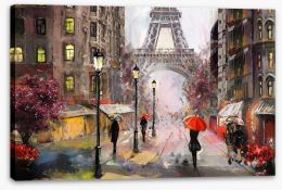 Dusk falls in Paris Stretched Canvas 167017446