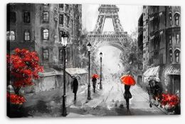 Paris in the rain Stretched Canvas 167017784