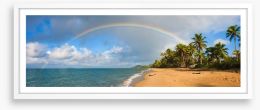 Rainbow beach panorama Framed Art Print 167199693