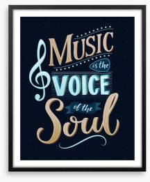 Music is the voice Framed Art Print 167281506