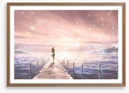 At the end of the pier Framed Art Print 168168070