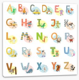 Alphabet and Numbers Stretched Canvas 168778283