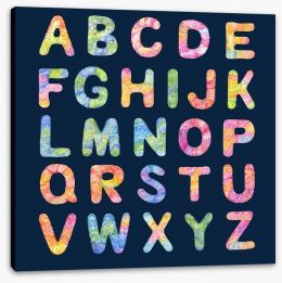 Alphabet and Numbers Stretched Canvas 169081589