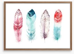Feather me tribal Framed Art Print 170246126