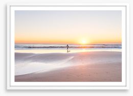 Sunrise surf Framed Art Print 171166184