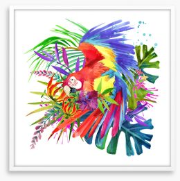 Paradise bloom parrot I Framed Art Print 171770165