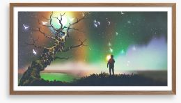 Aurora light flight Framed Art Print 173453694