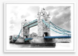 Tower Bridge blues Framed Art Print 173550839