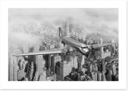 Flying over Manhattan Art Print 17391810