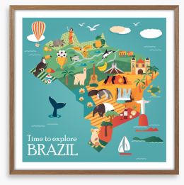 Explore Brazil Framed Art Print 174757724