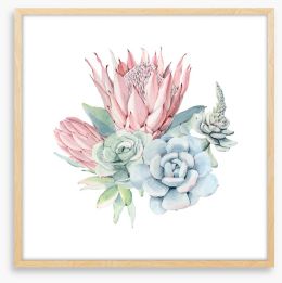 Succulent protea Framed Art Print 176015366