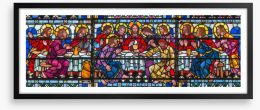 The Last Supper window Framed Art Print 176256888