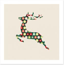 Retro Reindeer Art Print 176354886