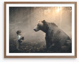 Teddy meets bear Framed Art Print 178383103